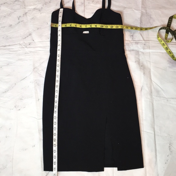 CLUB MONACO SEXY CRISS CROSS BACK BACK BLACK PENCIL SHEATH DRESS - Picture 6 of 9